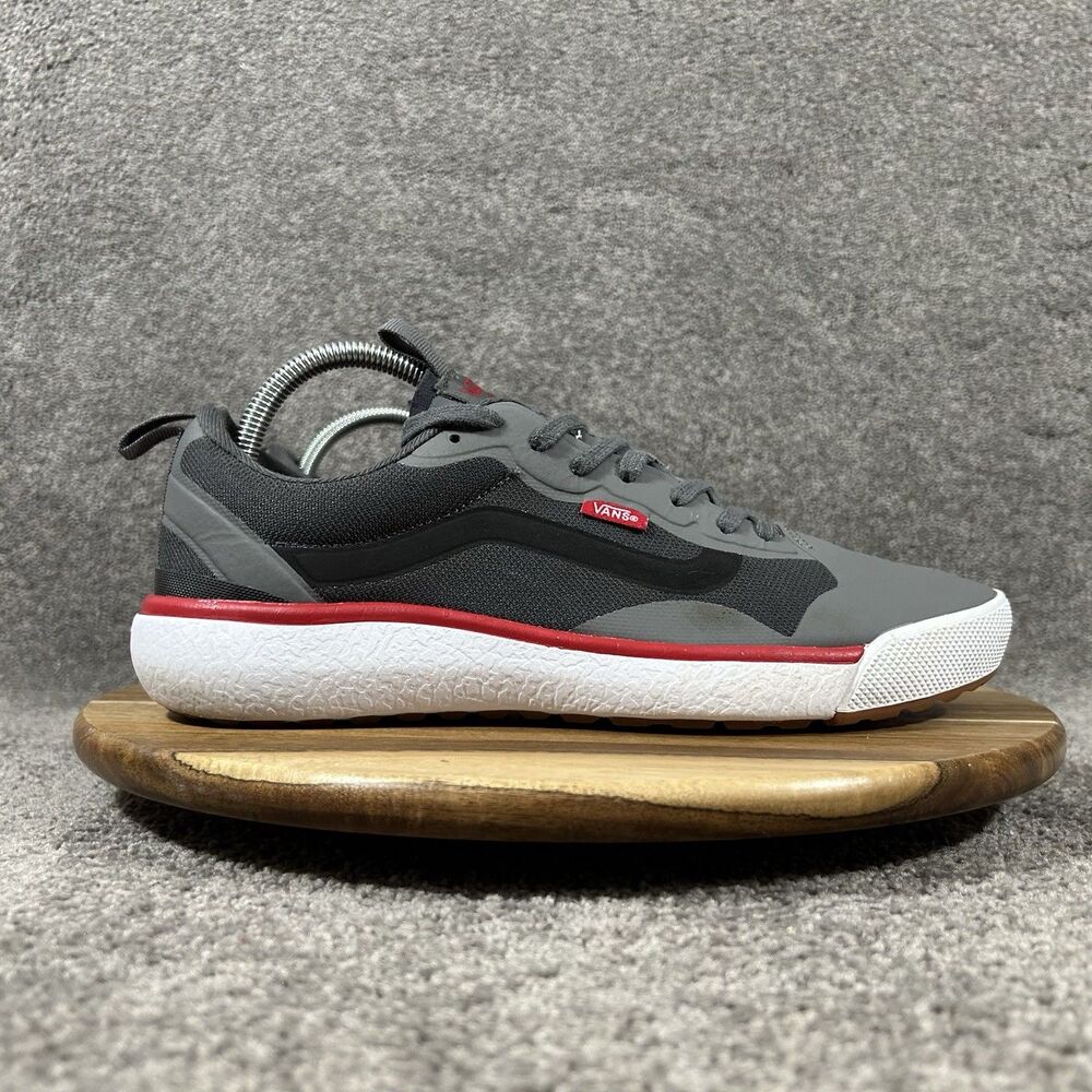 Vans UltraRange EXO Mens Size 9.5 Gray Red Outdoor Athletic Skate Shoes Used